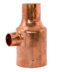 3/4" x 1/2" x 3/4" Nominal Pipe Size Copper Reducing Tee 