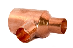 Copper Reducing Tee 3/4" x 1/2" x 3/4" Nominal Pipe Size